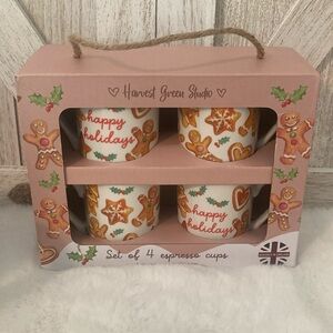 Harvest Green Studio Gingerbread Espresso Cups